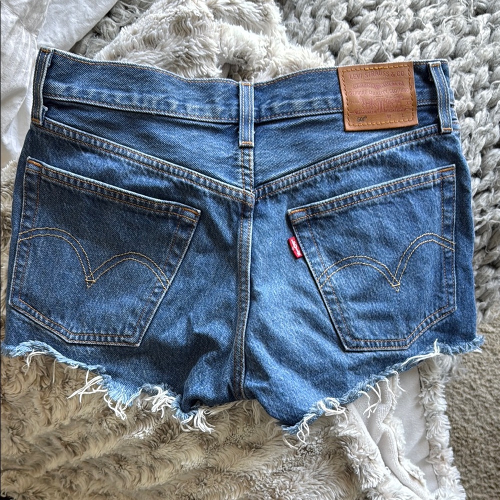 Levi's Blue Jean Shorts Distressed Cut-Off Style